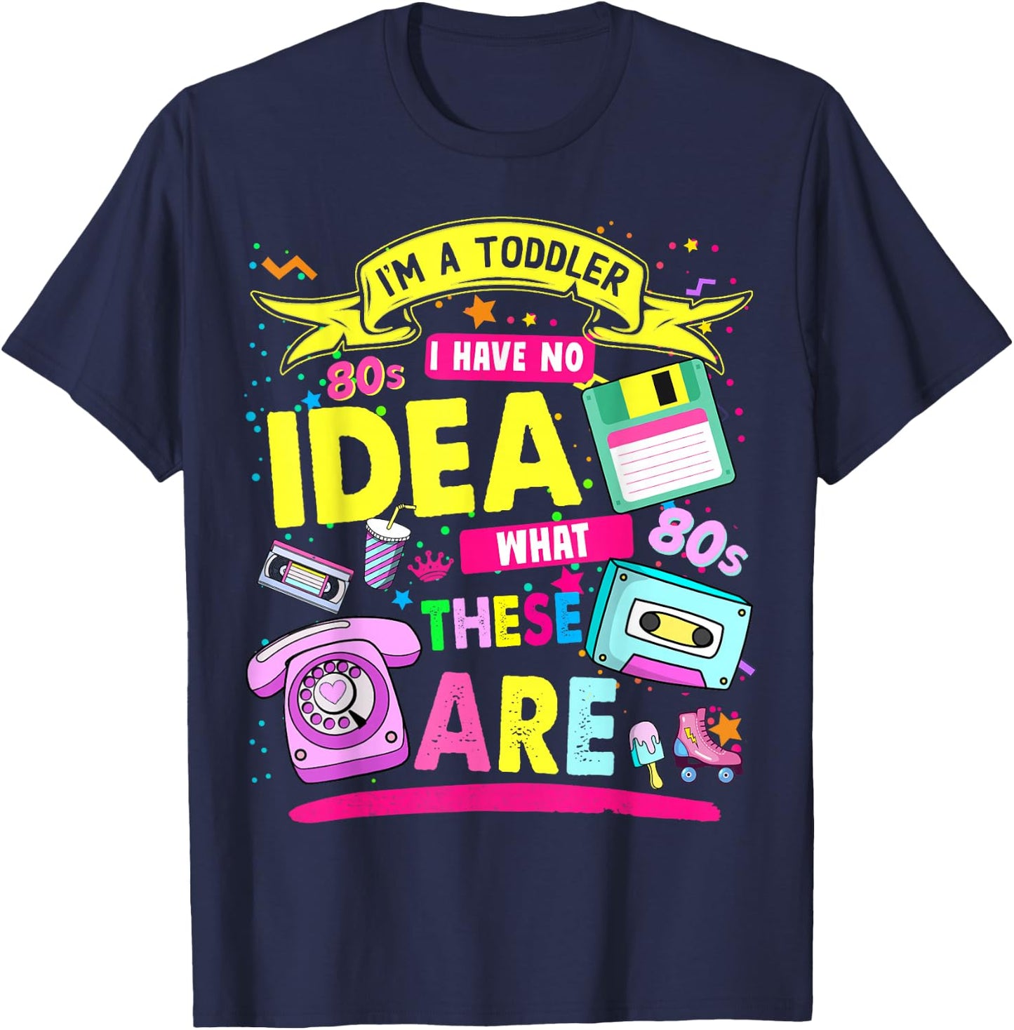 80s Outfit Ideas for Toddlers & 80s Theme Kids 80s Nostalgia T-Shirt - T-Shirt | Navy