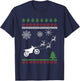 Reindeer Motocross Dirt Bike Motocross Ugly Christmas Gift T-Shirt - T-Shirt | Navy