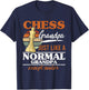 Chess Grandpa Just Like A Normal Grandfather Chess Retro T-Shirt - T-Shirt | Navy