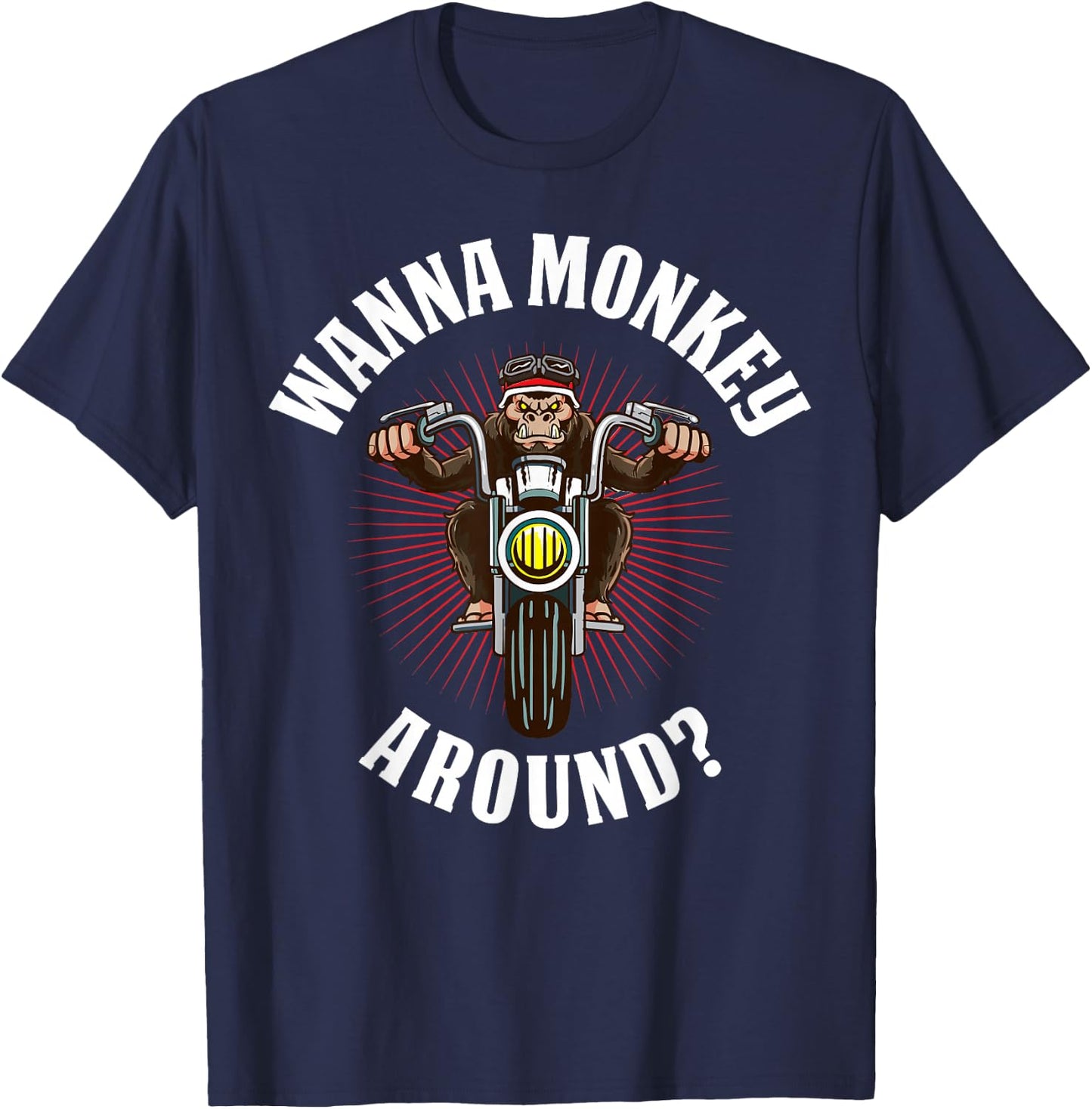 Monkey Motorcycle T-Shirt - T-Shirt | Navy