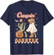 Retro Halloween Cowgirl Ghost Western Creepin' It Country T-Shirt - T-Shirt | Navy