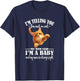 Girls Mom Says I'm A Baby Orange Tabby Cat Lover T-Shirt - T-Shirt | Navy