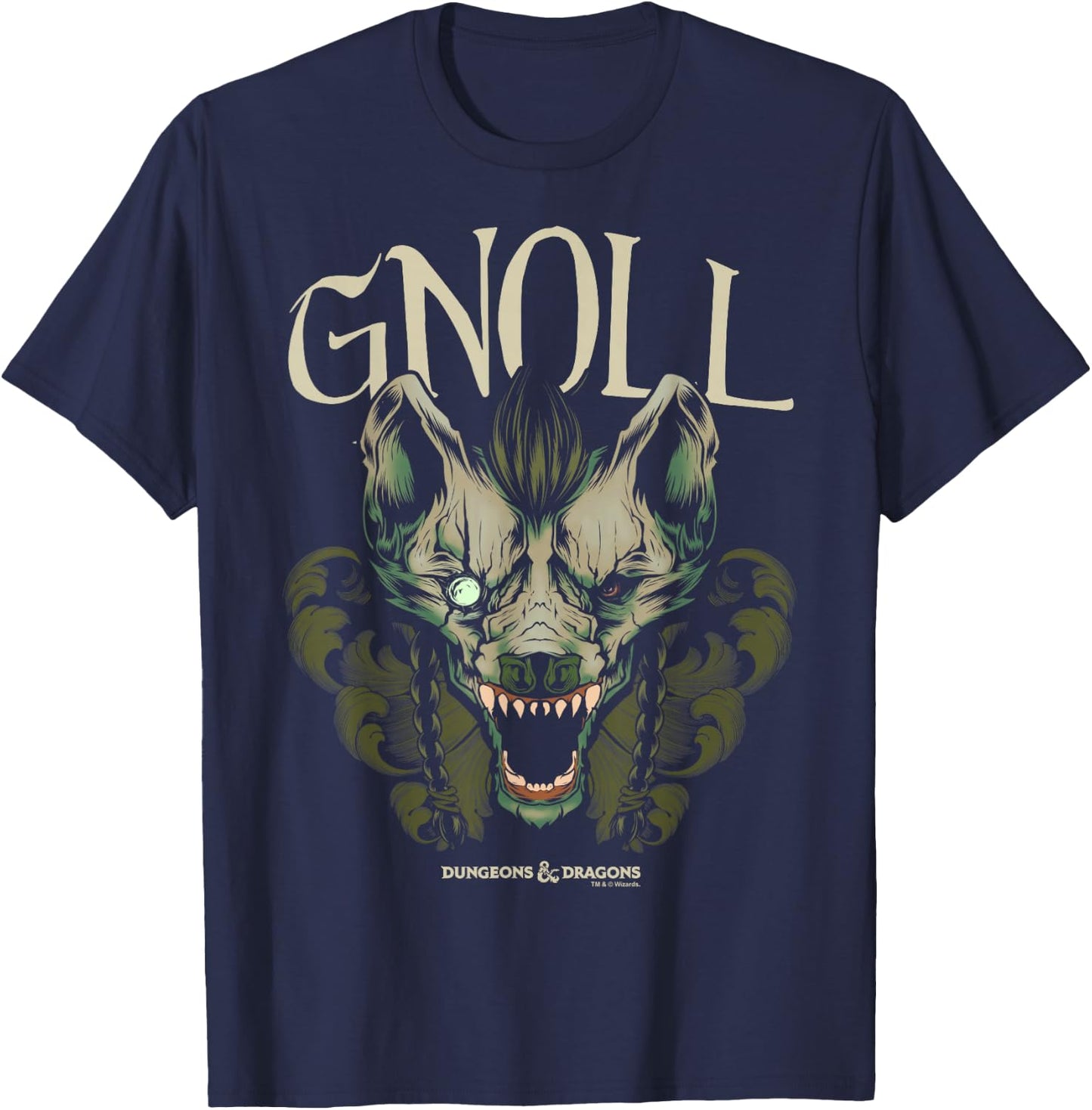 Dungeons & Dragons Gnoll Big Face T-Shirt - T-Shirt | Navy