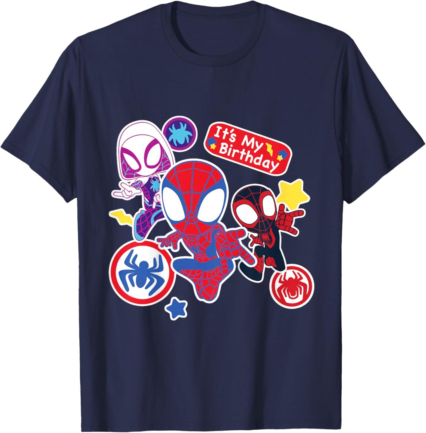 Marvel Spidey and His Amazing Friends It’s My Birthday T-Shirt - T-Shirt | Navy