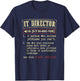 IT Director Gift Funny Dictionary Definition T-Shirt - T-Shirt | Navy