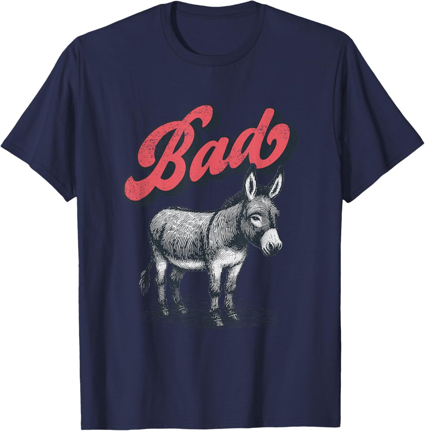 Bad Donkey donkey cute donkey animal animals animal lover T-Shirt - T-Shirt | Navy
