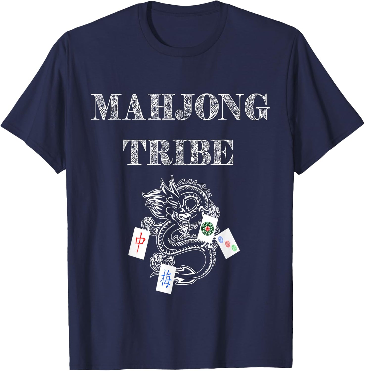 Mahjong Tribe Mah Jongg Tiles Squad Ma Jiang Crew Group T-Shirt - T-Shirt | Navy