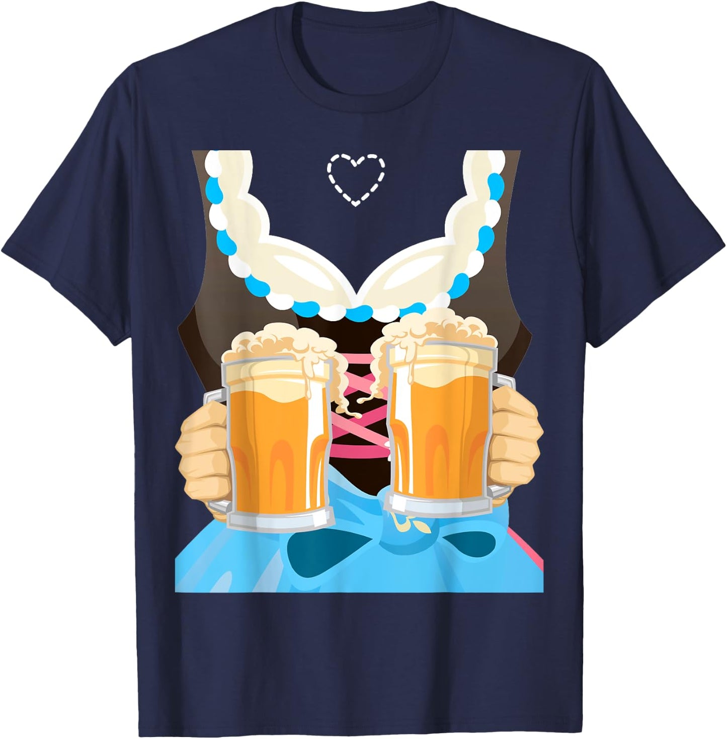 Dirndl Oktoberfest 2020 Bavarian Munich Beer Festival T-Shirt - T-Shirt | Navy