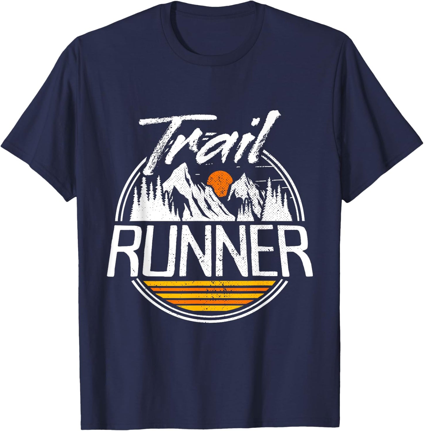 Trail Running Ultra Run Adventure Hiking Fell Trail Runner T-Shirt - T-Shirt | Navy