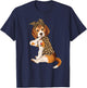 Beagle Dog Lover I Love Mom Tattoo Leopard Mothers Day T-Shirt - T-Shirt | Navy