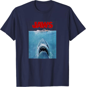 Jaws Classic Poster Art T-Shirt - T-Shirt | Navy