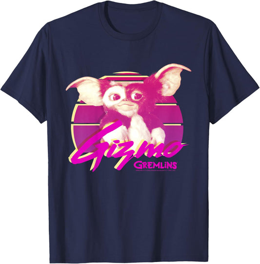 Kids Gremlins Gizmo Retro Portrait T-Shirt - T-Shirt | Navy