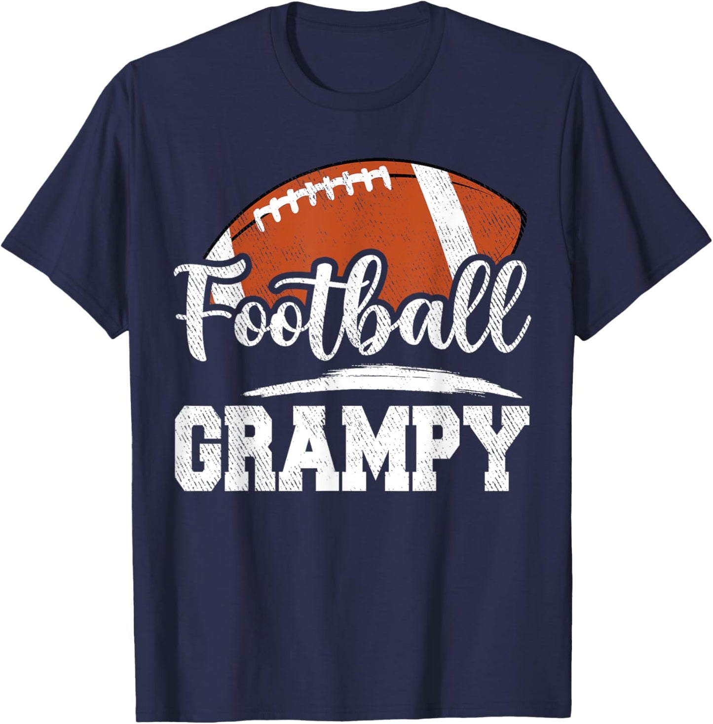 Football Grampy Football Player Game Day Father's Day T-Shirt - T-Shirt | Navy