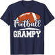 Football Grampy Football Player Game Day Father's Day T-Shirt - T-Shirt | Navy