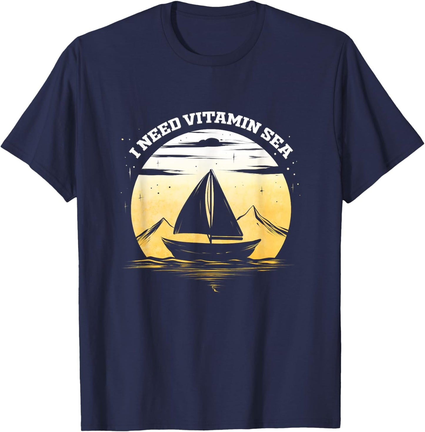 Sail Boat Captain for Sailing Trip Sailboat Sailor Boating T-Shirt - T-Shirt | Navy