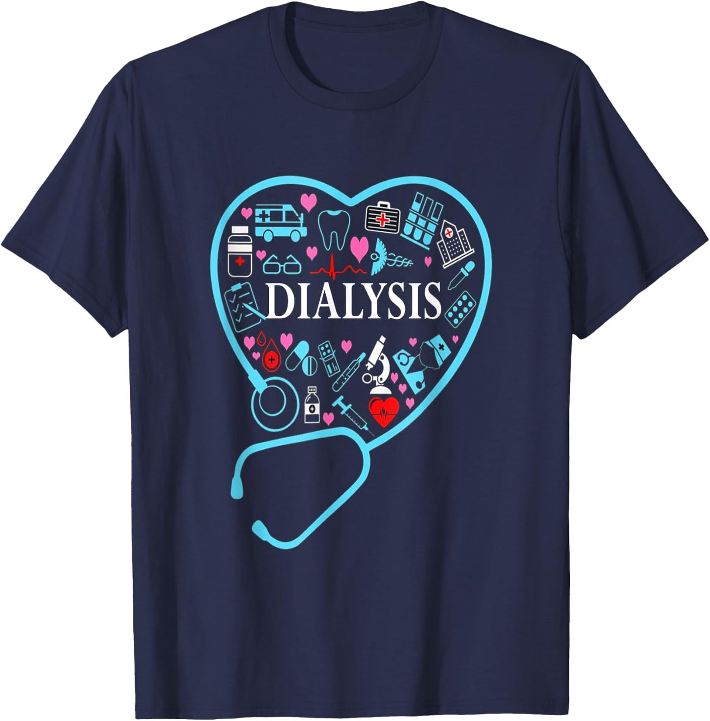 Dialysis Technician Nephrology Tech T-Shirt - T-Shirt | Navy