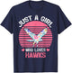 Hawk Bird Lover Just A Girl Who Loves Hawks T-Shirt - T-Shirt | Navy