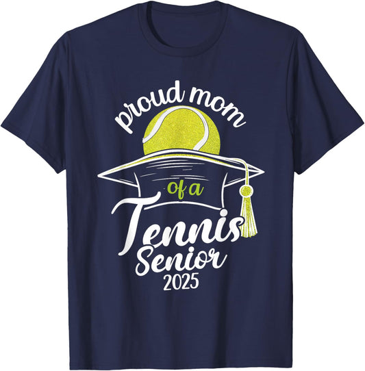 Tennis senior mom class of 2025 T-Shirt - T-Shirt | Navy