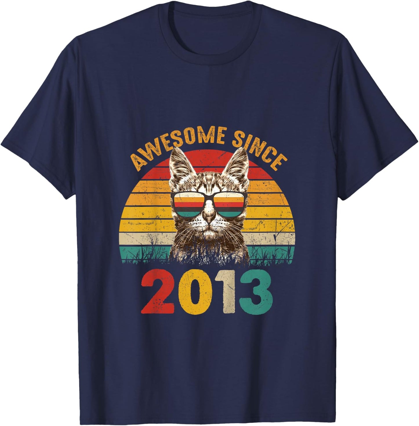 12th Birthday Funny girls boys 12 Years Awesome Since 2013 T-Shirt - T-Shirt | Navy