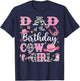 Dad Of The Birthday Cow-Girl Rodeo Cow Girl Birthday T-Shirt - T-Shirt | Navy