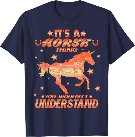 Horse Rider | Equestrian | Horse Girl | Horse Lover T-Shirt - T-Shirt | Navy