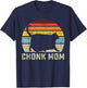 Chonk Cat Mom Scale Meme Funny Retro Style Mommy Cats Memes T-Shirt - T-Shirt | Navy