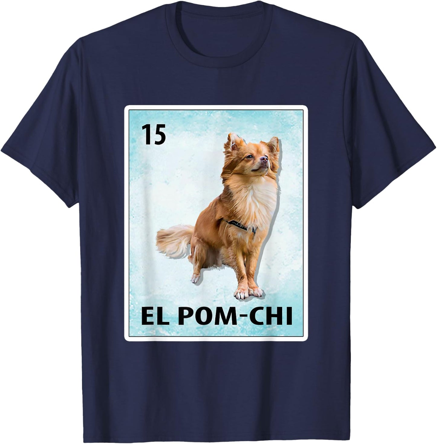 El Pom-Chi Mexican Pom-Chi Cards T-Shirt - T-Shirt | Navy