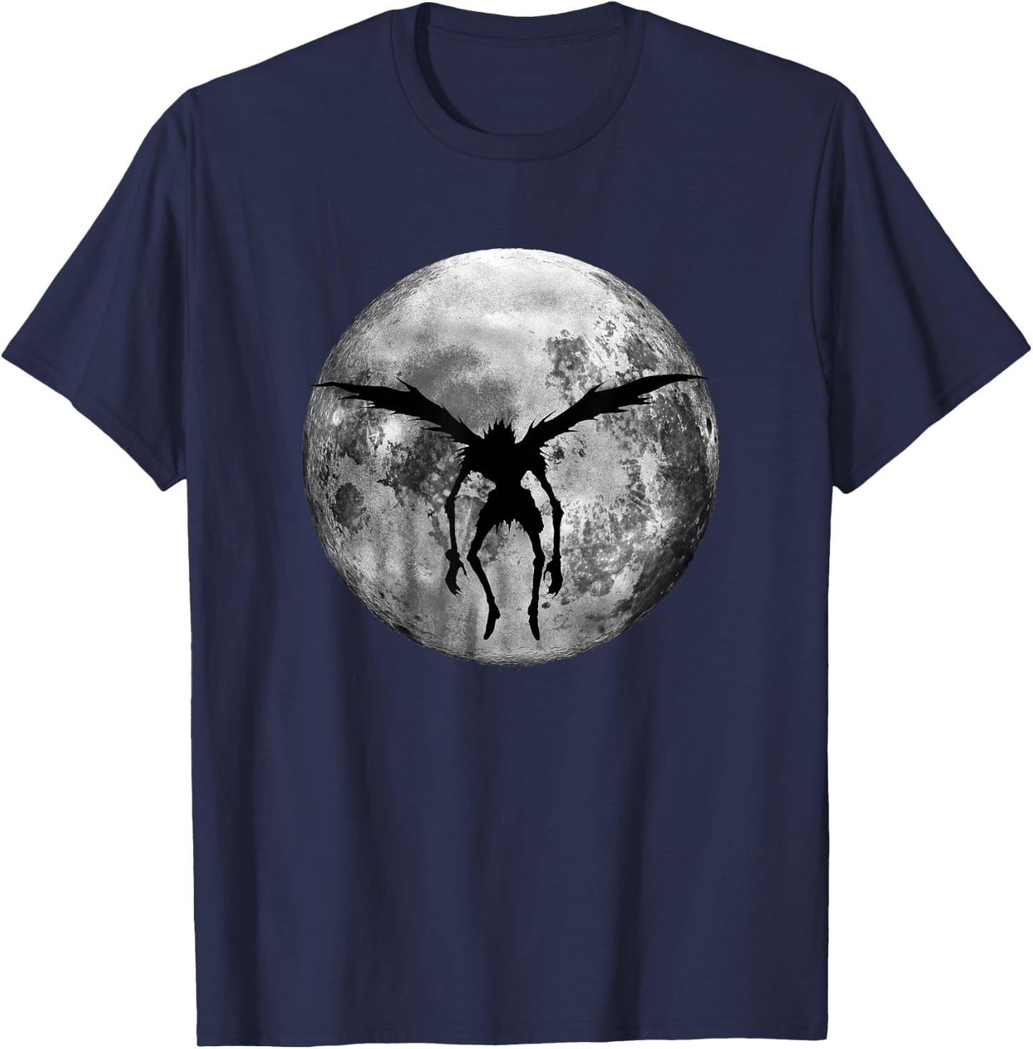Death Note Ryuk Full Moon Silhouette Anime T-Shirt - T-Shirt | Navy