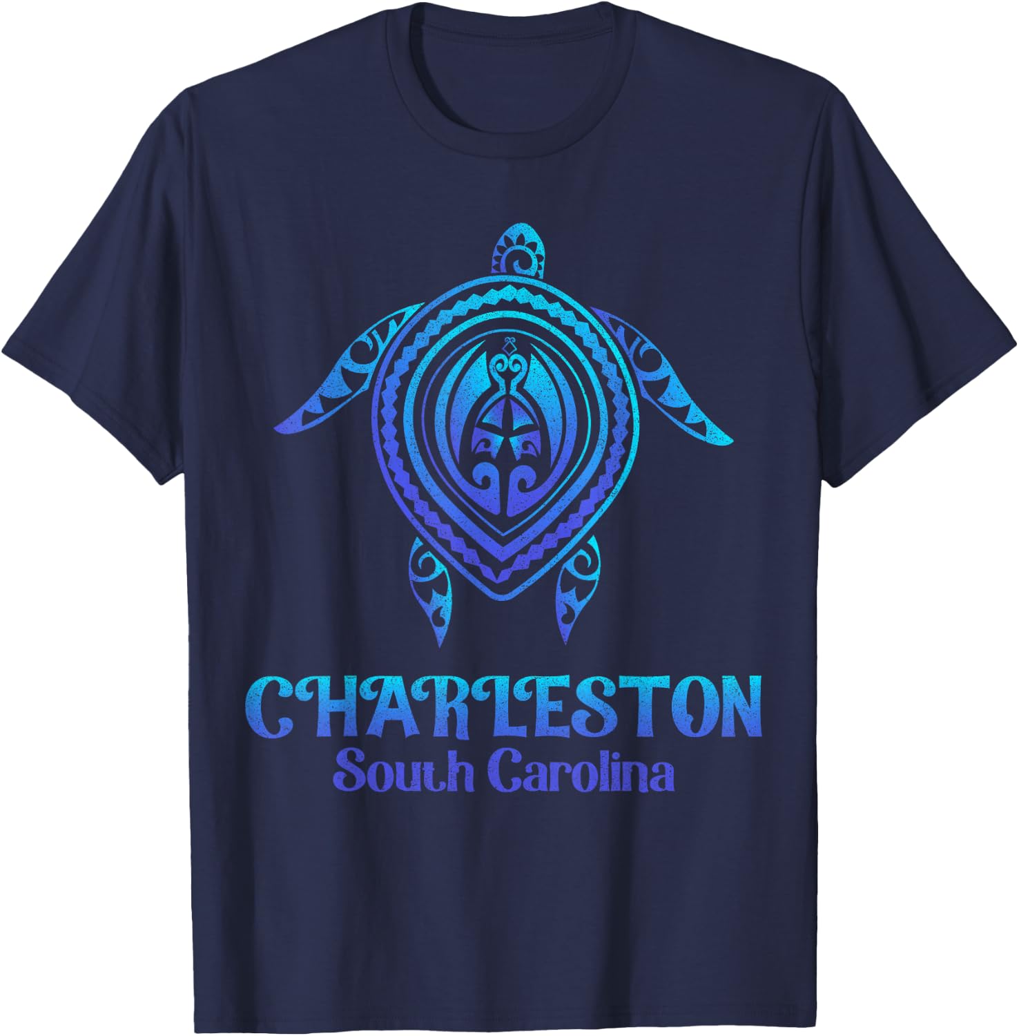 Charleston South Carolina Beach Charleston SC Sea Turtle Men Women Kids T-Shirt - T-Shirt | Navy