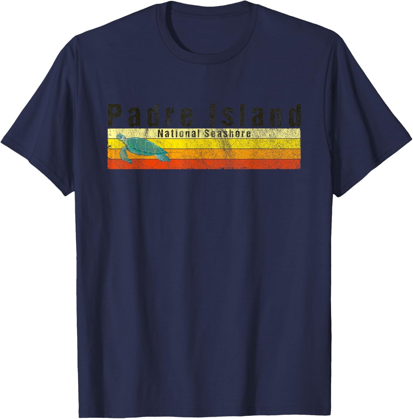 Padre Island National Seashore Sea Turtle T-Shirt - T-Shirt | Navy