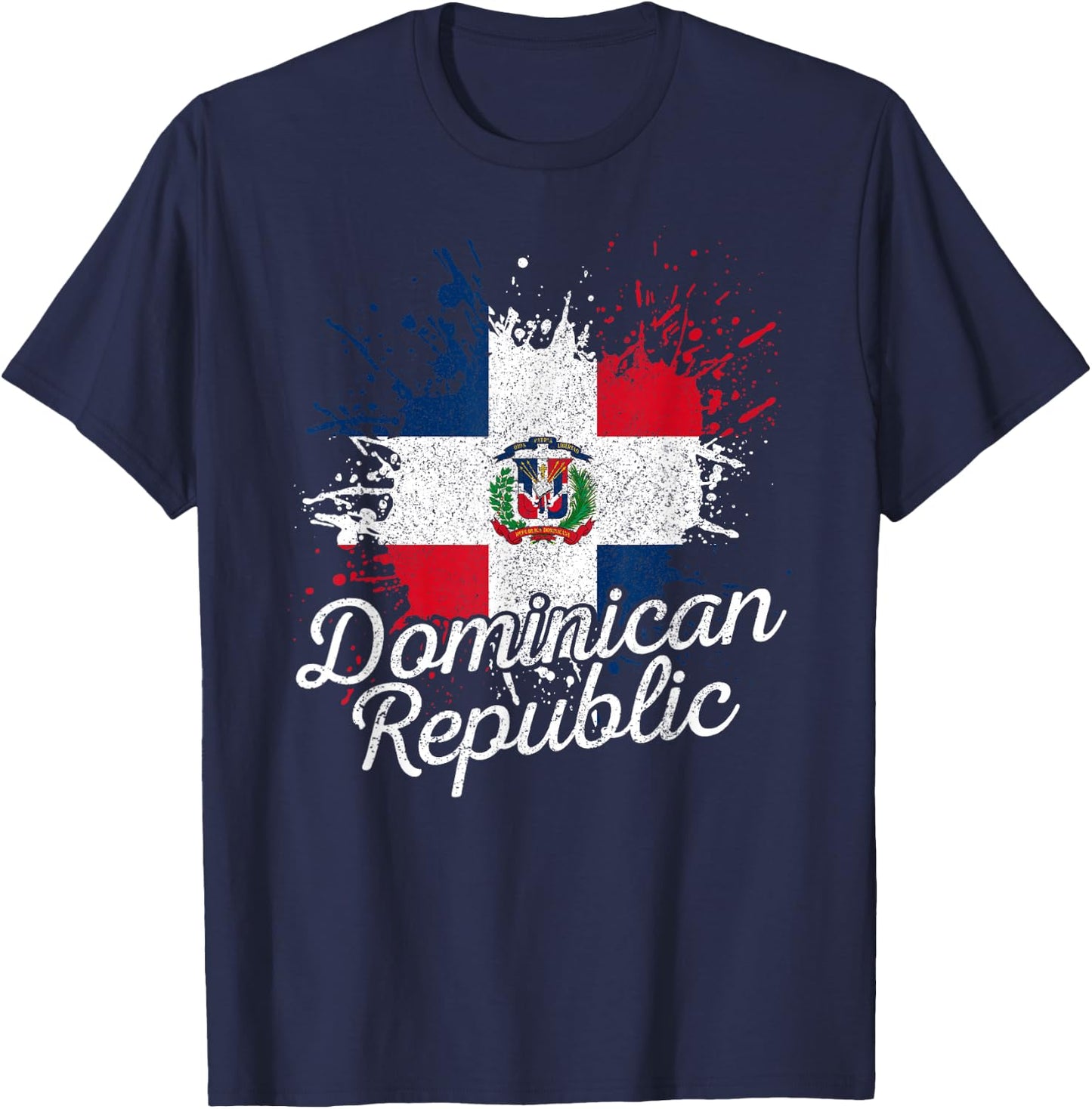 Dominican Republic Patriotic Dominican Flag T-Shirt - T-Shirt | Navy