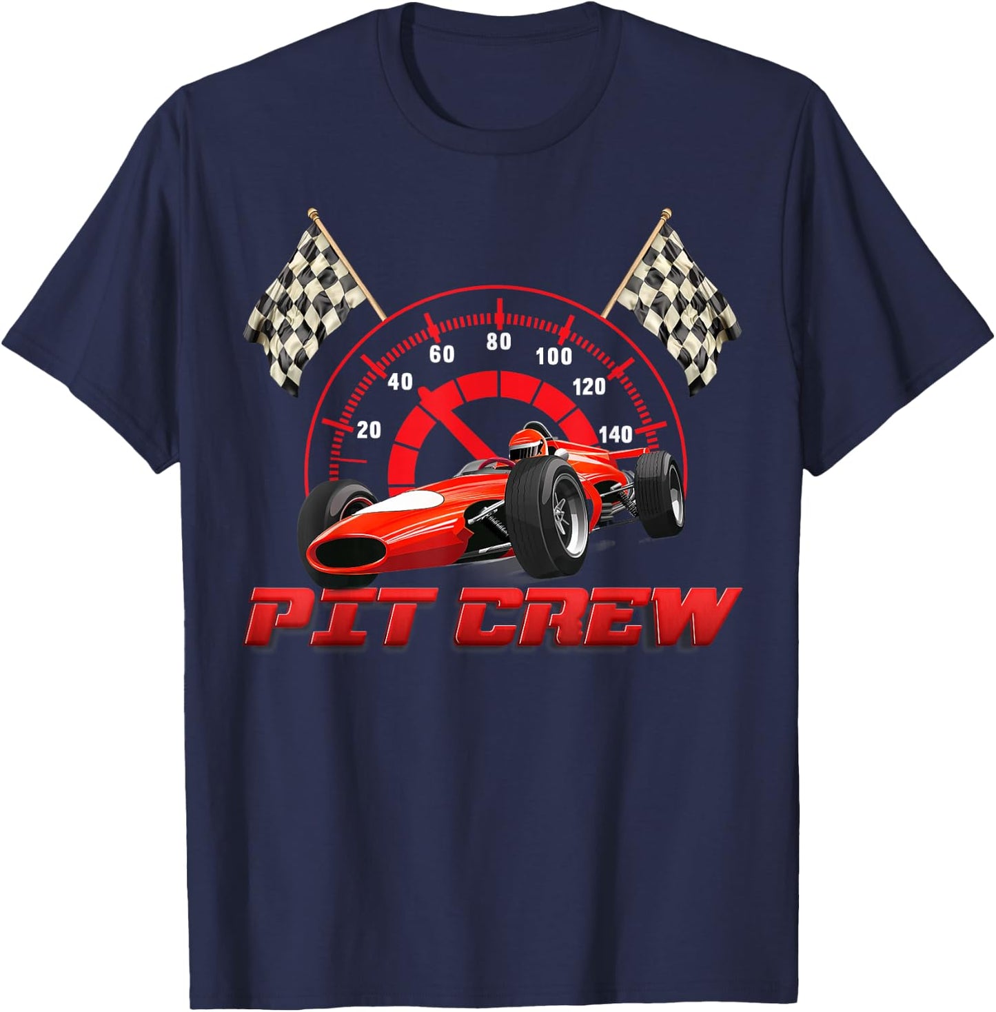 Pit Crew Race Car Birthday Party Racing Car Parties T-Shirt - T-Shirt | Navy