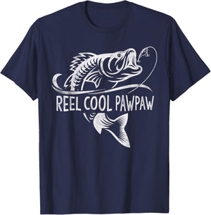 Reel Cool Pawpaw Fishing Gifts Pawpaw Father's Day T-Shirt - T-Shirt | Navy