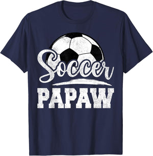 Soccer Papaw Soccer Player Game Day Father's Day T-Shirt - T-Shirt | Navy