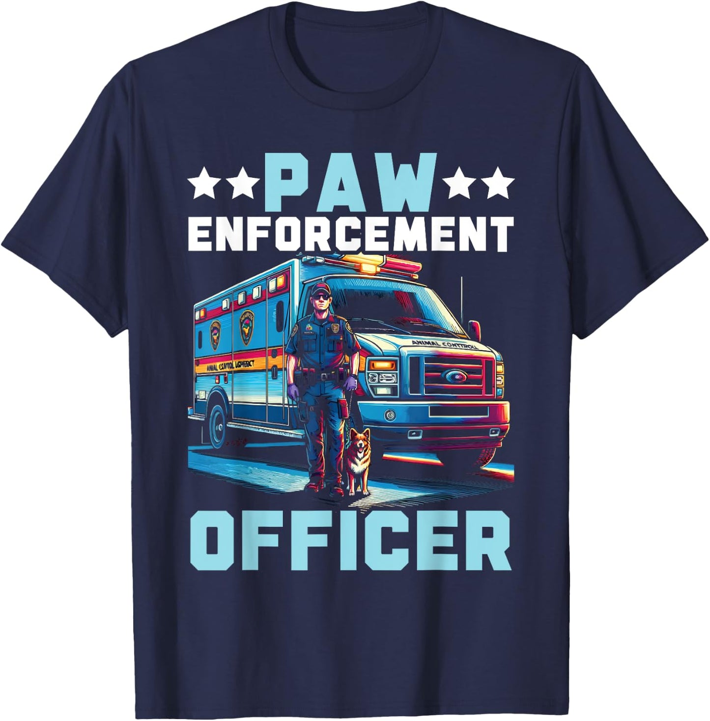 Animal Control Officer Job Occupation Animal Welfare T-Shirt - T-Shirt | Navy