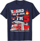 Sound The Alarm I'm 5 One Truck 5th Birthday Boys Party T-Shirt - T-Shirt | Navy