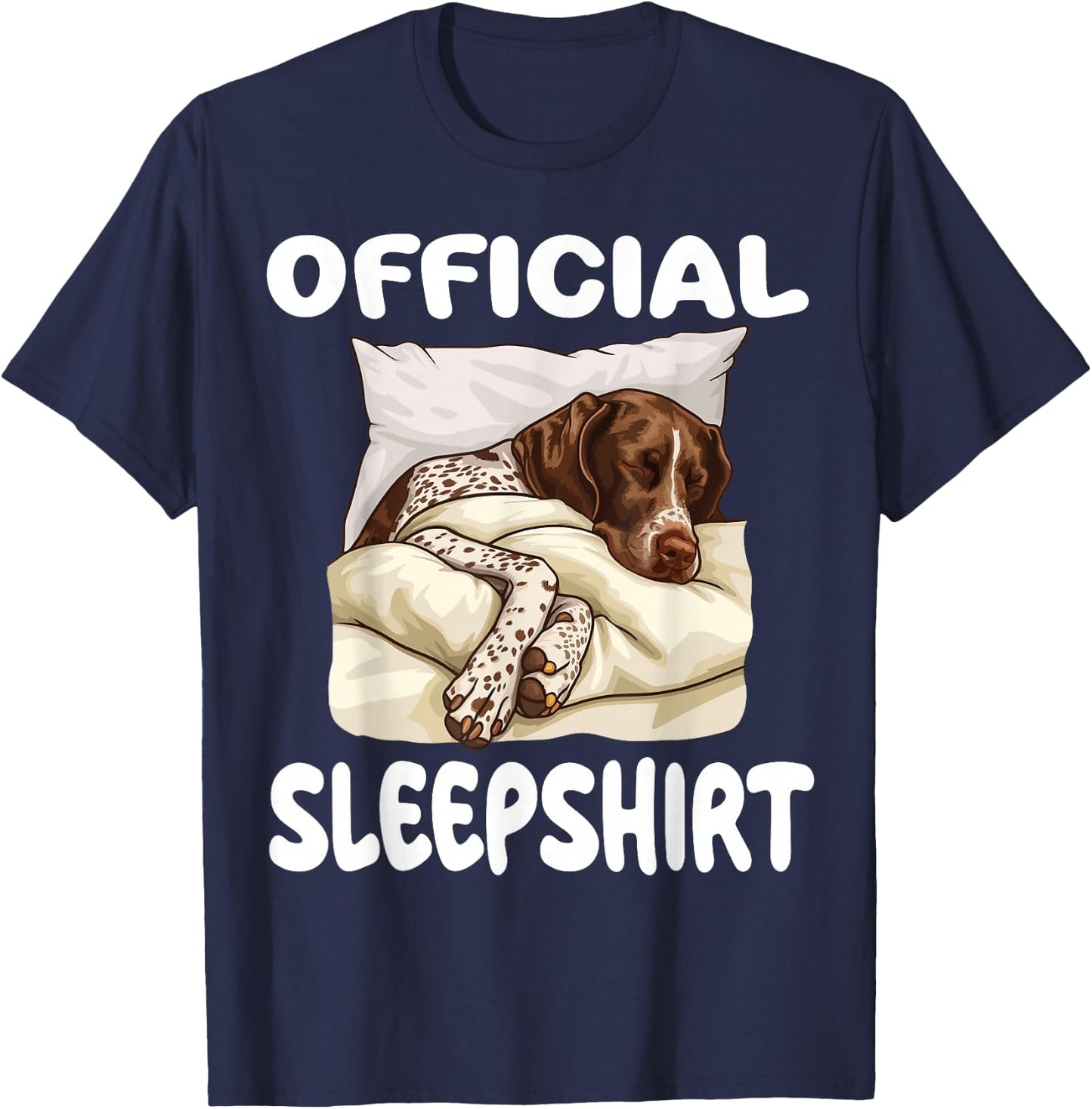 German Shorthaired Pointer Dog Official Sleepshirt Pajamas T-Shirt - T-Shirt | Navy