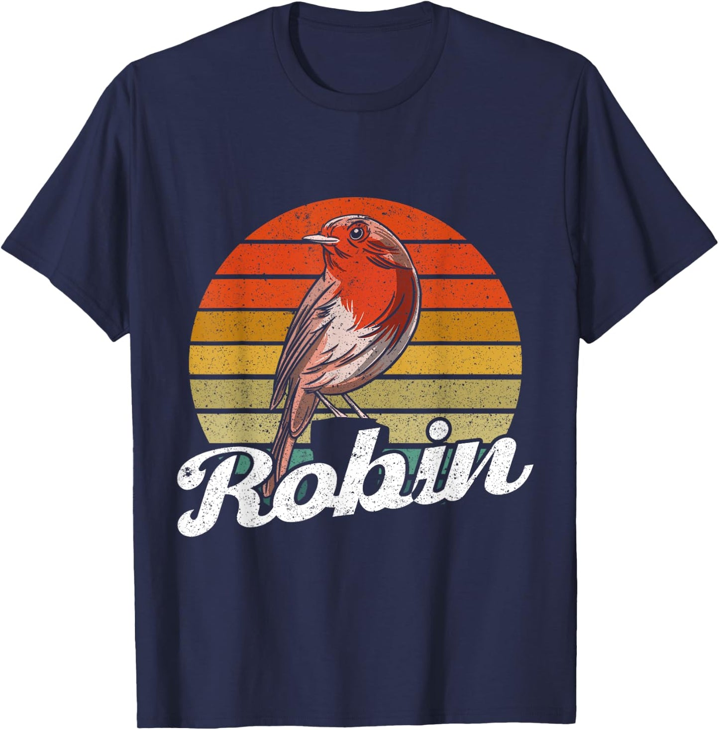 Robin bird design gift bird lover T-Shirt - T-Shirt | Navy