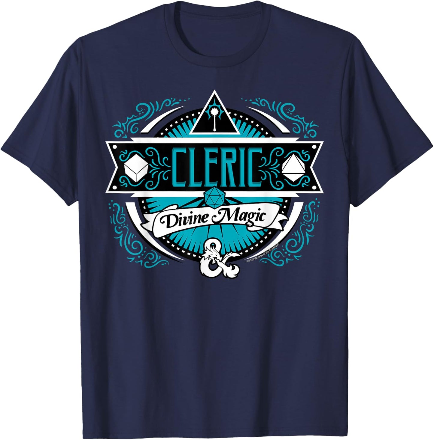 Dungeons & Dragons Cleric Divine Magic Logo T-Shirt - T-Shirt | Navy