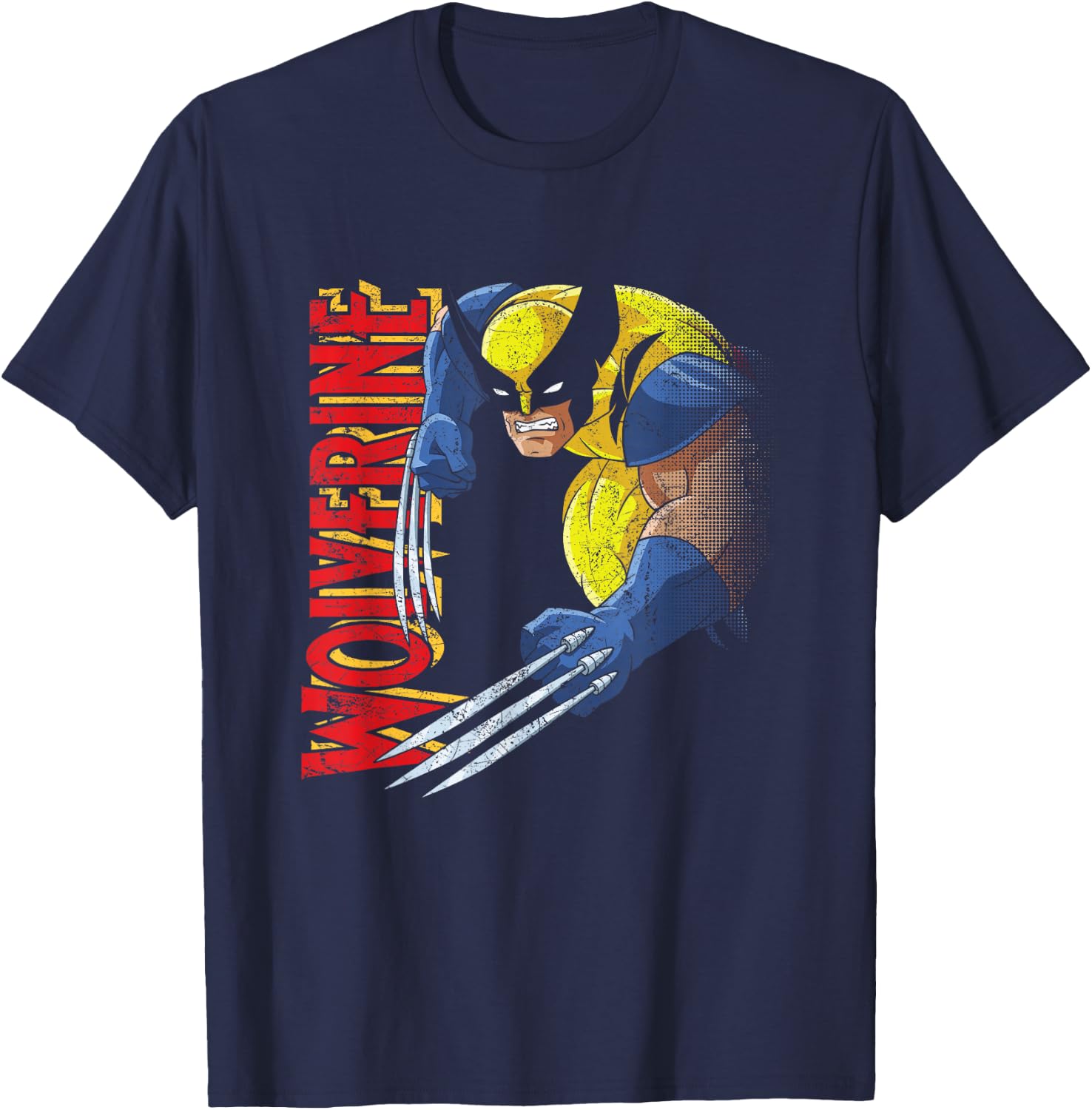Marvel X-Men Wolverine 90s Animated Series T-Shirt - T-Shirt | Navy
