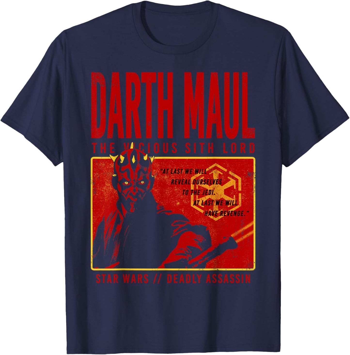 Star Wars Halloween Darth Maul The Vicious Sith Lord T-Shirt - T-Shirt | Navy