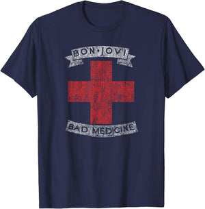 Bon Jovi Bad Medicine T-Shirt - T-Shirt | Navy