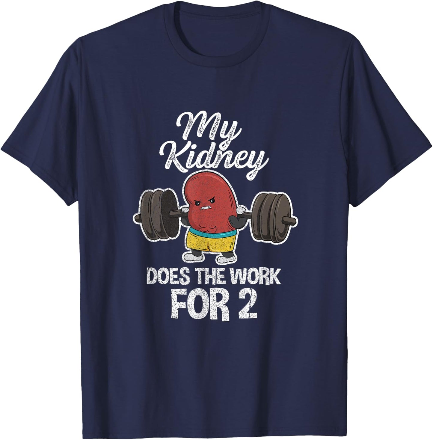 Organ Donation Design for a Kidney Donor ,Black,Small T-Shirt - T-Shirt | Navy