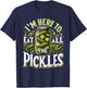 Im Here to Eat all the Pickles Shirt Pickle Jar Pickles T-Shirt - T-Shirt | Navy
