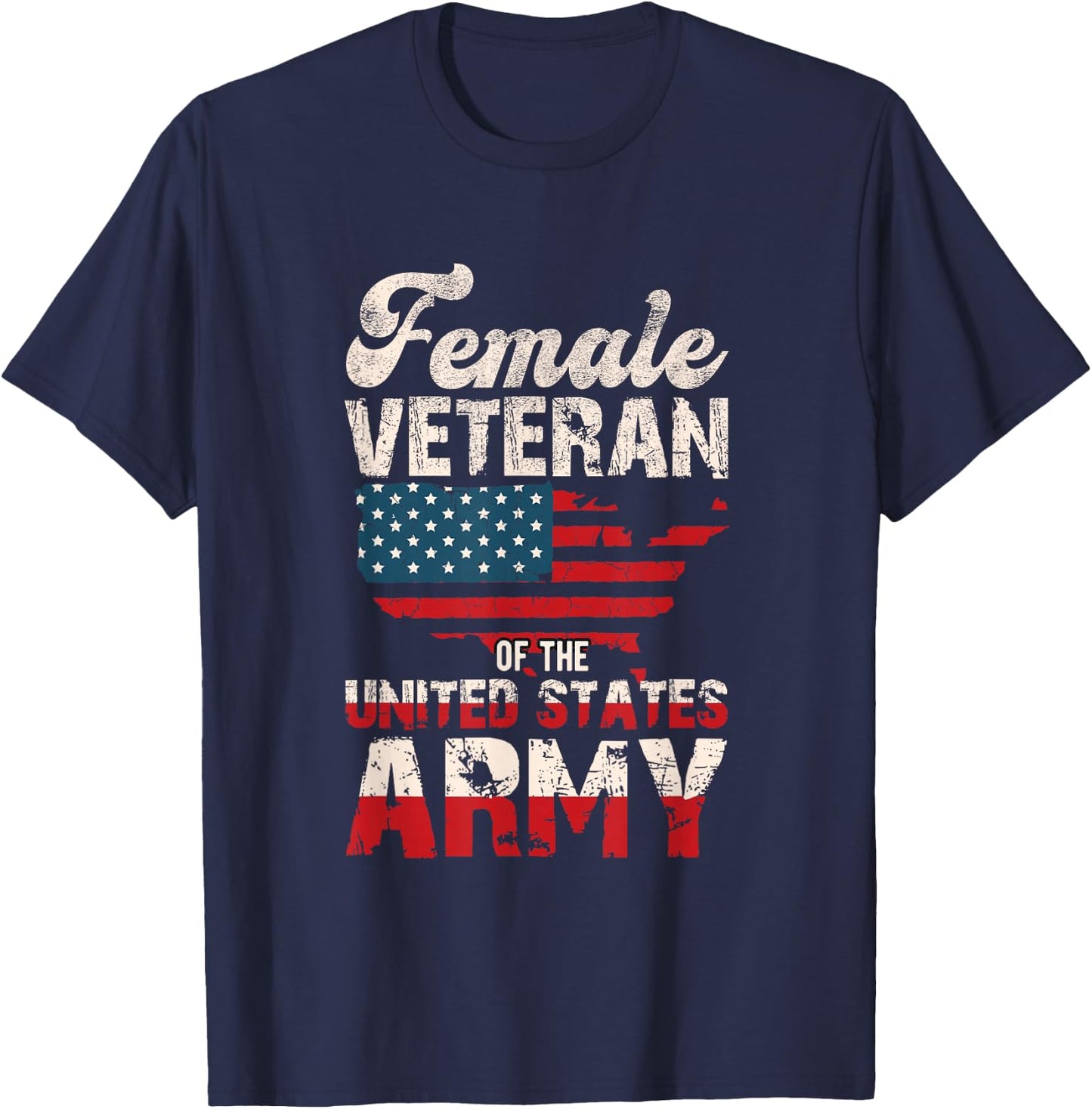 Female Veteran Veterans Day T-Shirt - T-Shirt | Navy