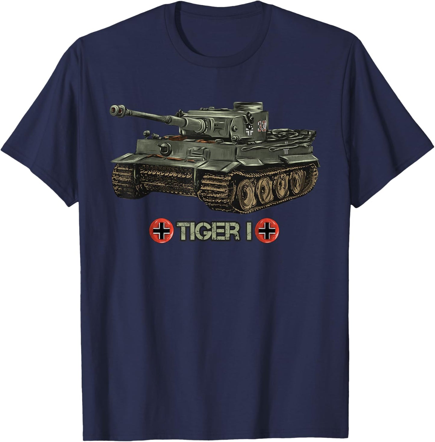 World War 2 German Tank Tiger I (1) gift memorabilia T-Shirt - T-Shirt | Navy
