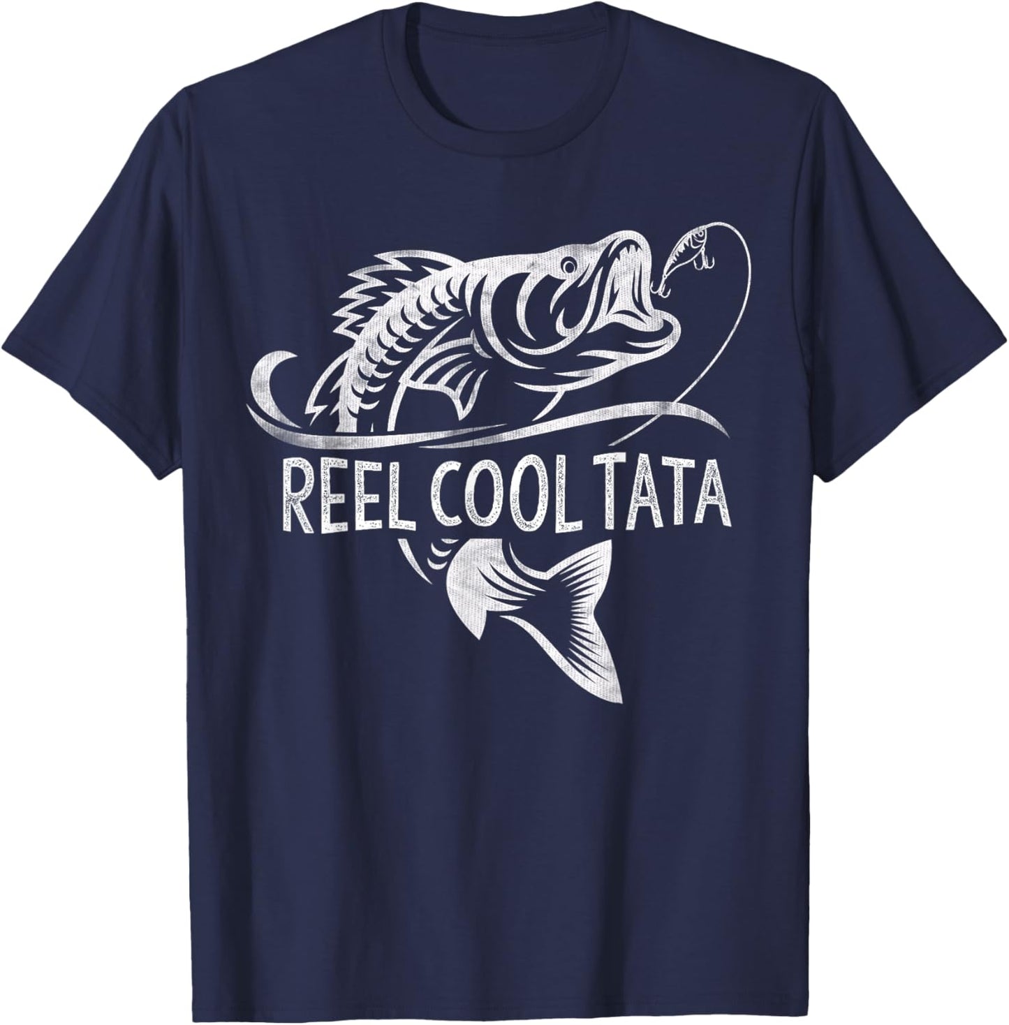 Reel Cool Tata Fishing Gifts Tata Father's Day T-Shirt - T-Shirt | Navy