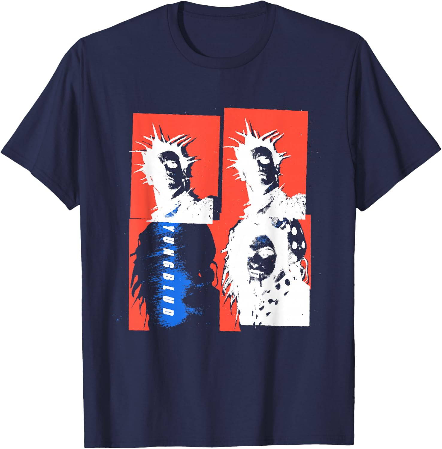Official Yungblud Graphic Deadhappy Black T-Shirt - T-Shirt | Navy