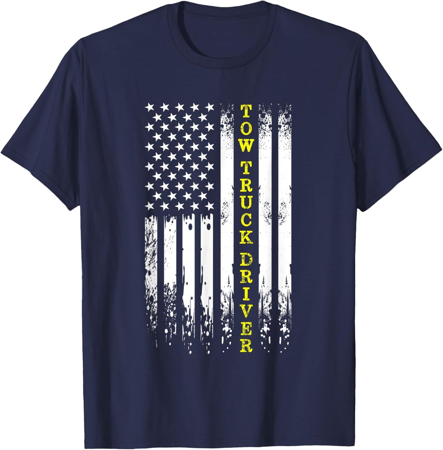 Tow Truck Operator Thin Yellow Line Wrecker Tow Truck Driver T-Shirt - T-Shirt | Navy