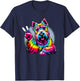 Peace Sign Tie Dye Scottish Terrier dog Women Kids T-Shirt - T-Shirt | Navy